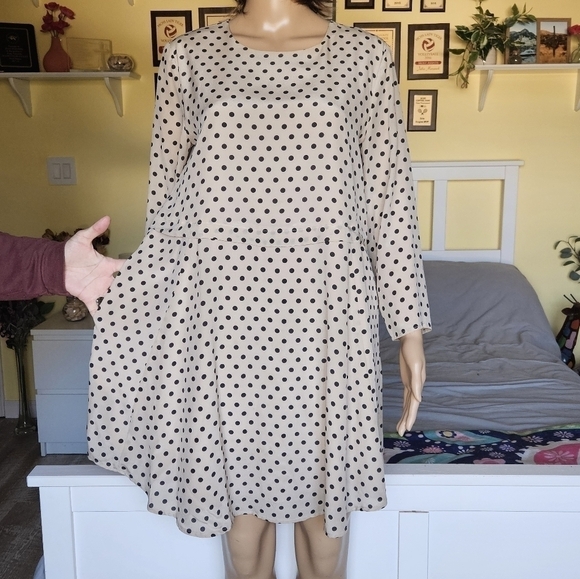Madewell Silk Polka Dots Mini Dress - Picture 3 of 14